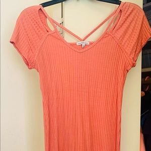 Charlotte Russe midi coral color dress